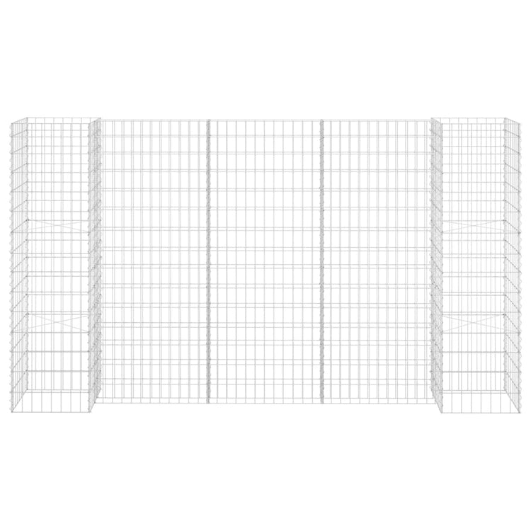 Vidaxl Gabion Planning Boîte en forme de fils en acier 260x40x150 cm