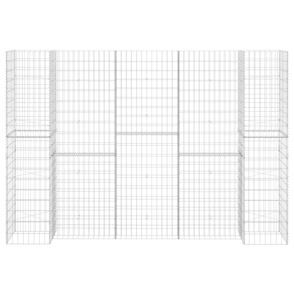 Vidaxl Gabion Planter en H 260x40x200 cm Fil en acier