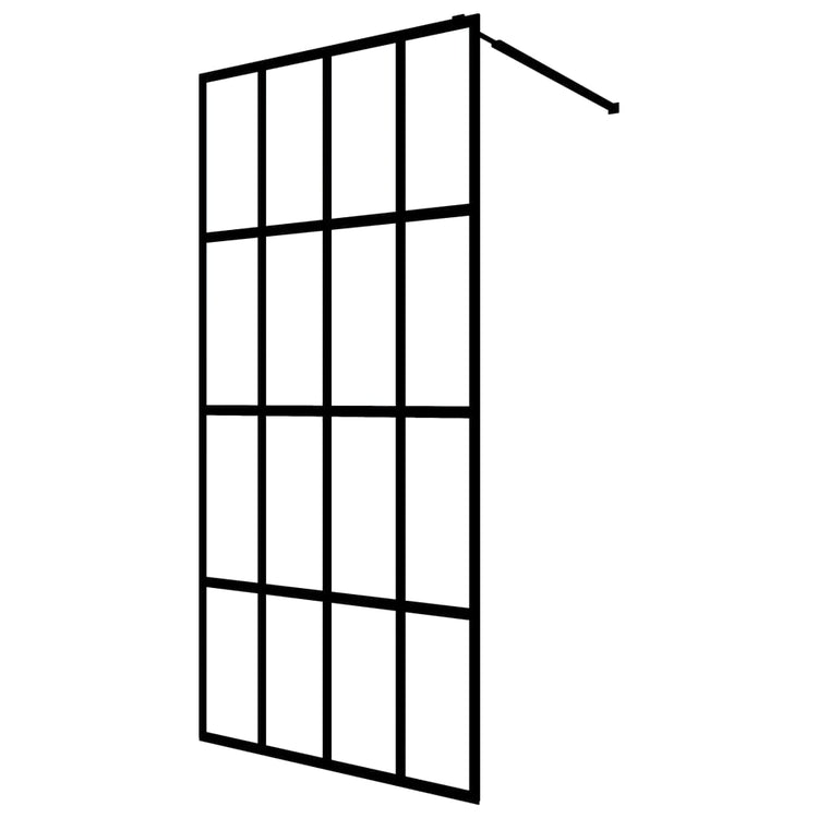 Vidaxl Walk -in Mur de douche 140x195 cm verre trempé transparent