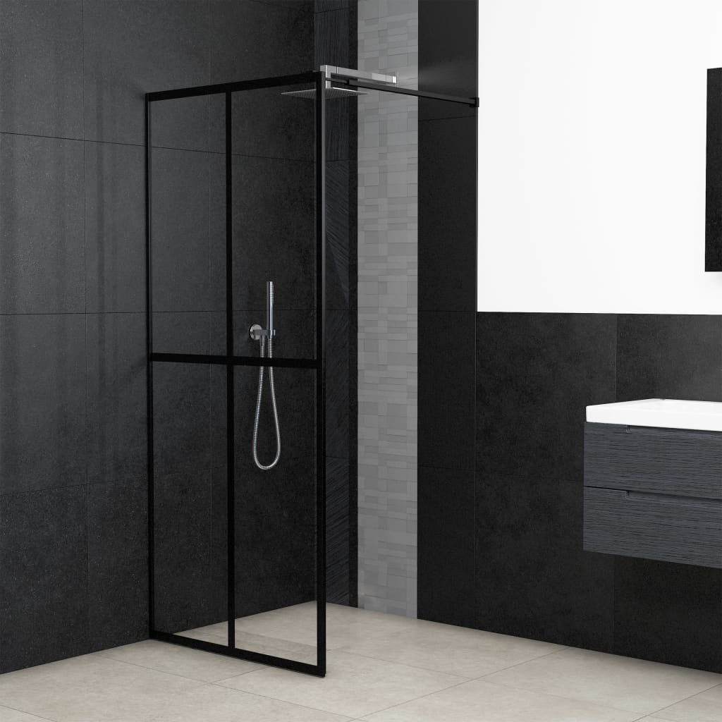 Vidaxl Walk -in Mur de douche 90x195 cm verre trempé transparent