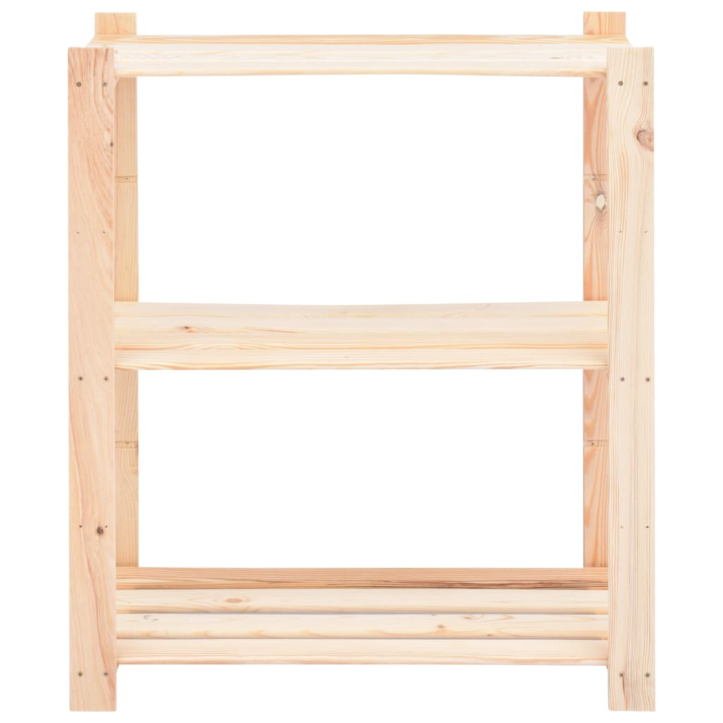 Rack de stockage Vidaxl 3 couches 80x38x90 cm Bois de pin massif 150 kg