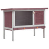 Vidaxl Rabbit Hutch pour l'extérieur avec 1 étage de brun en bois