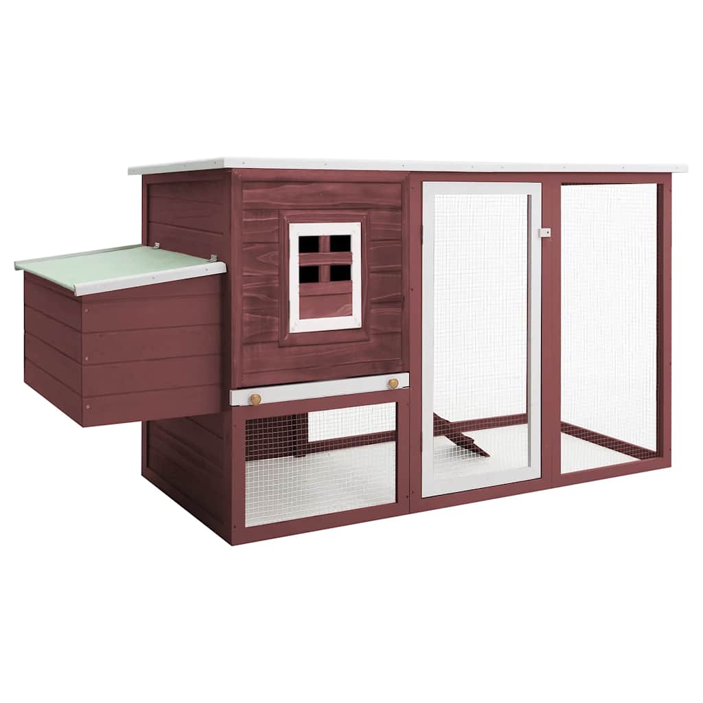 Poulet vidaxl avec loft nocturne marron en bois