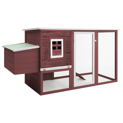 Poulet vidaxl avec loft nocturne marron en bois