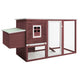 Poulet vidaxl avec loft nocturne marron en bois