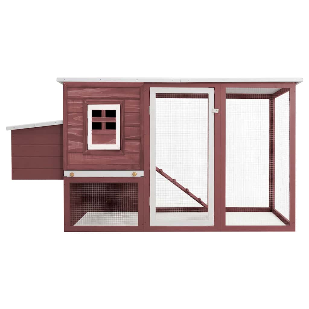 Poulet vidaxl avec loft nocturne marron en bois