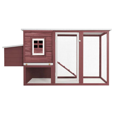 Poulet vidaxl avec loft nocturne marron en bois