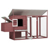 Poulet vidaxl avec loft nocturne marron en bois