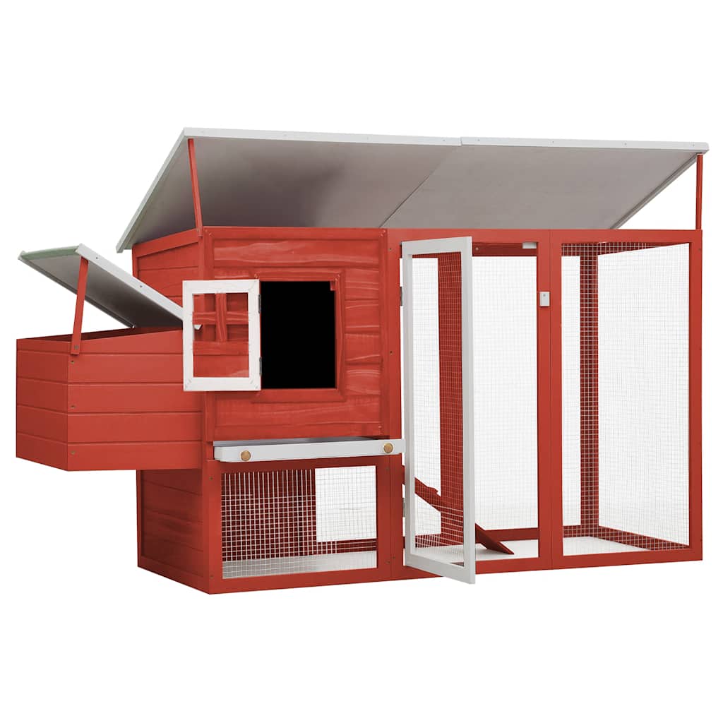 Vidaxl Chicken Coop avec le mezzanine de nuit