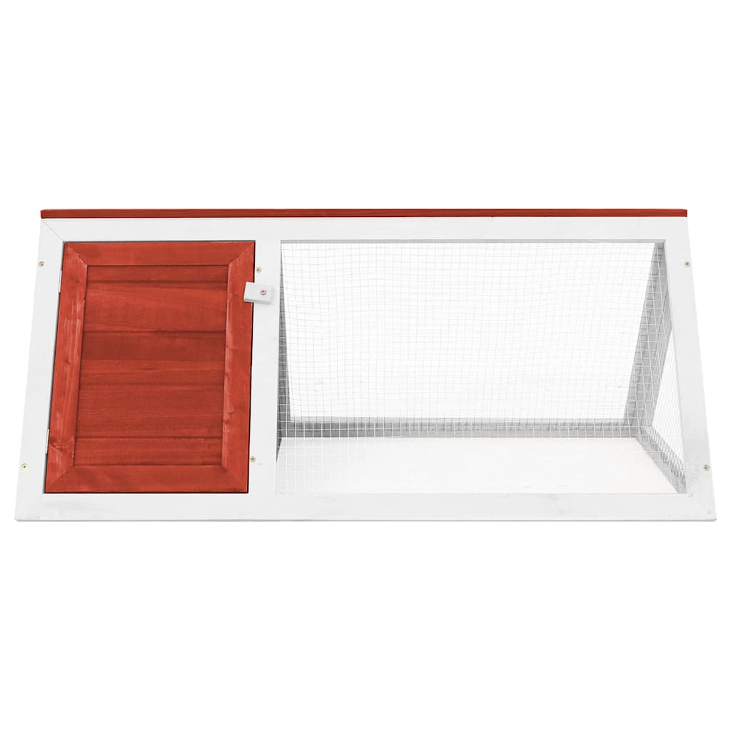 Vidaxl lapin loft bois rouge