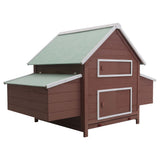 Vidaxl Chicken Coop 157x97x110 cm Brown de bois - afbeelding 1