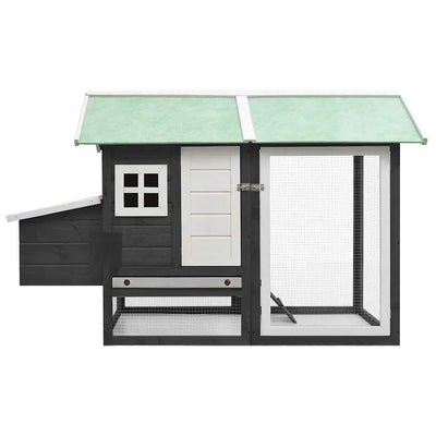 Vidaxl Poulet Coop 170x81x110 cm en pin de pin massif en pin gris
