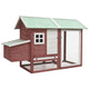 Vidaxl Poulet Coop 170x81x110 cm Pine Solid Pine Pine Mokka