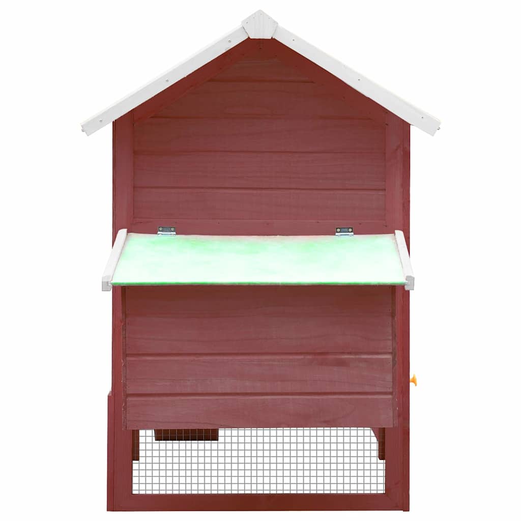 Vidaxl Poulet Coop 170x81x110 cm Pine Solid Pine Pine Mokka