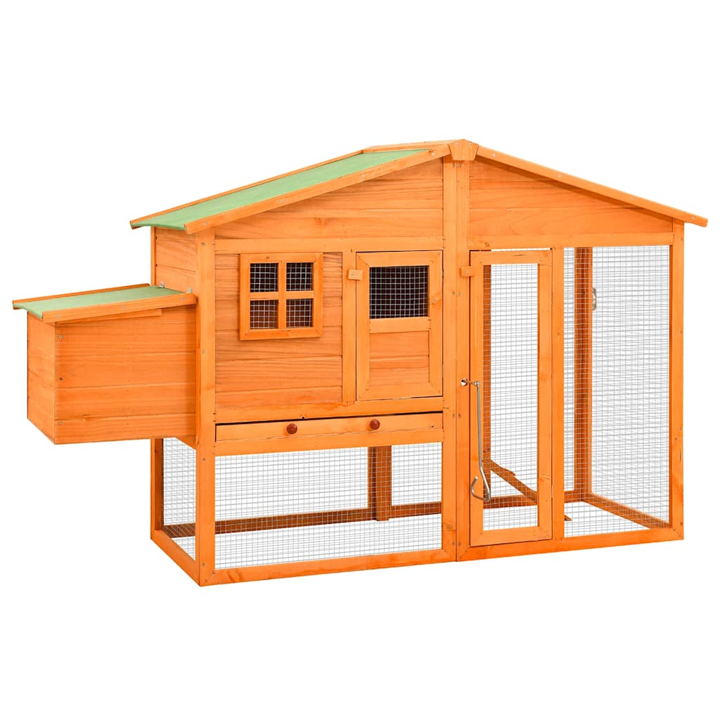 Poulet Vidaxl avec du bois de pin au Nest Box