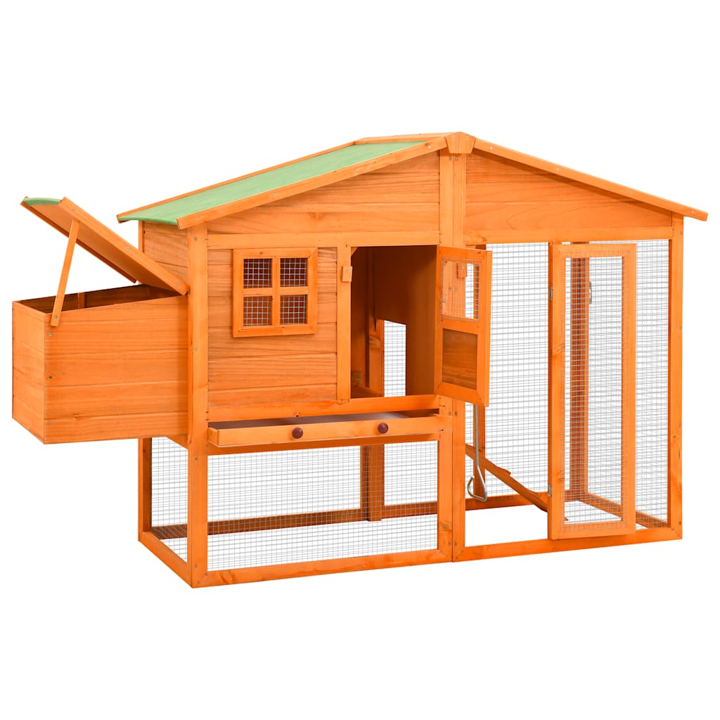 Poulet Vidaxl avec du bois de pin au Nest Box