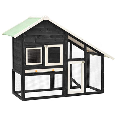 Vidaxl Rabbit Hutch 140x63x120 cm en pin massif et blanc