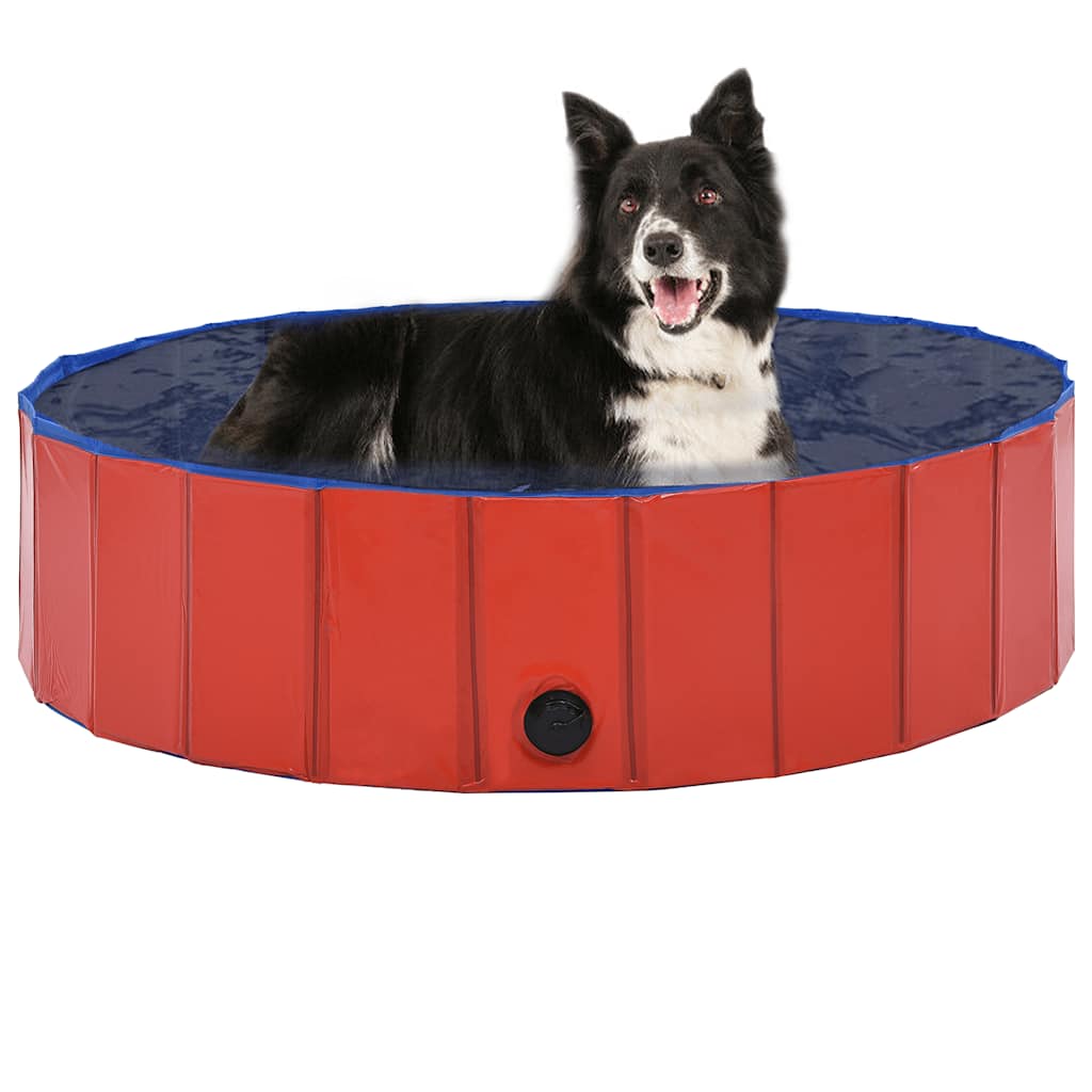 Vidaxl chien piscine pliable 120x30 cm en PVC rouge