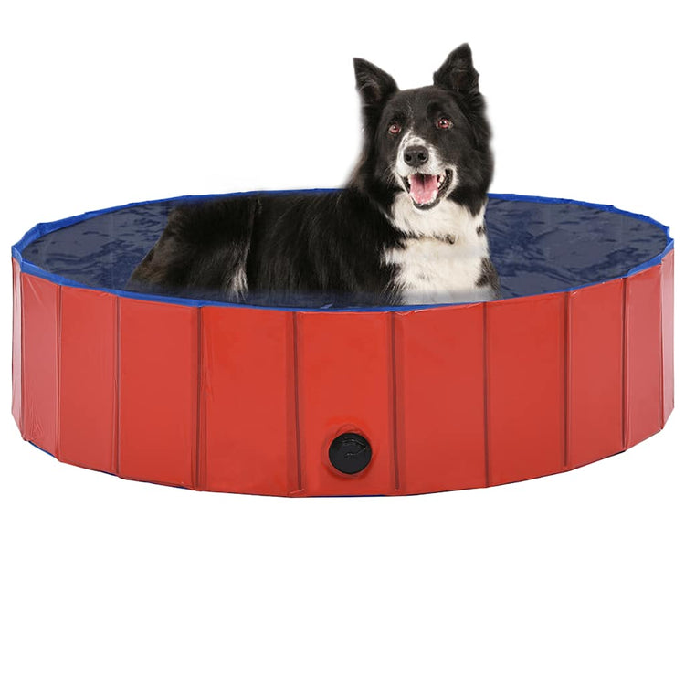 Vidaxl chien piscine pliable 120x30 cm en PVC rouge
