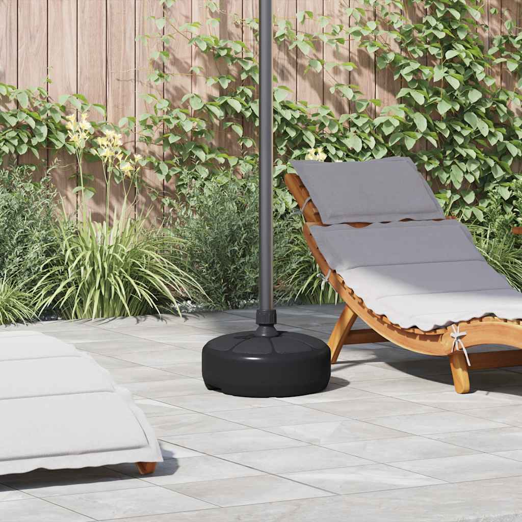 Vidaxl Parasol Foot rempli d'eau de sable 15 l noir