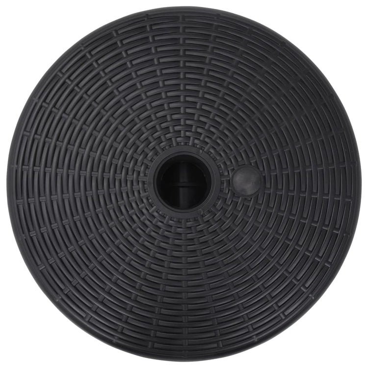 Pied de parasol vidaxl rempli d'eau de sable 24 l noir