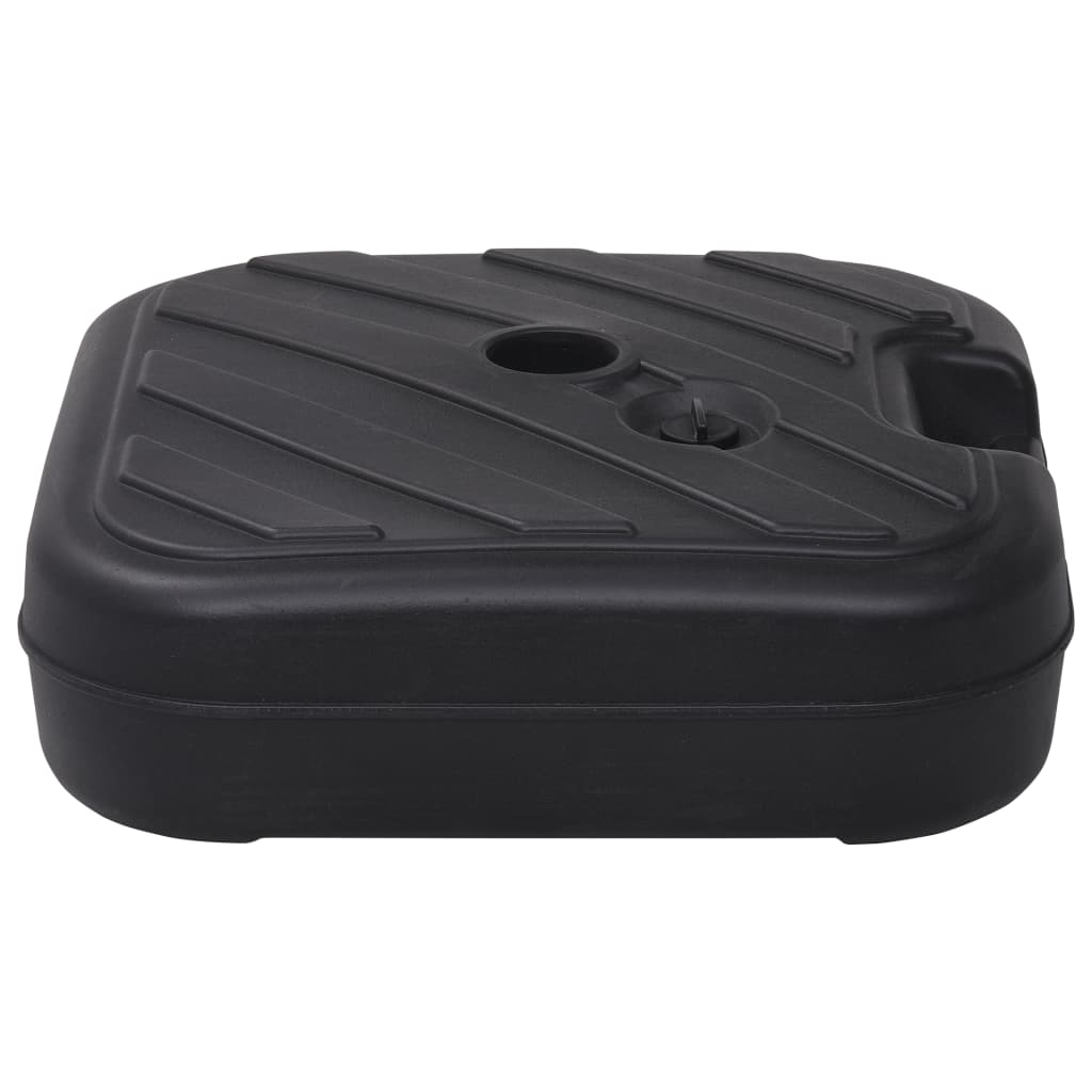 Pied de parasol vidaxl rempli d'eau de sable 24 l noir