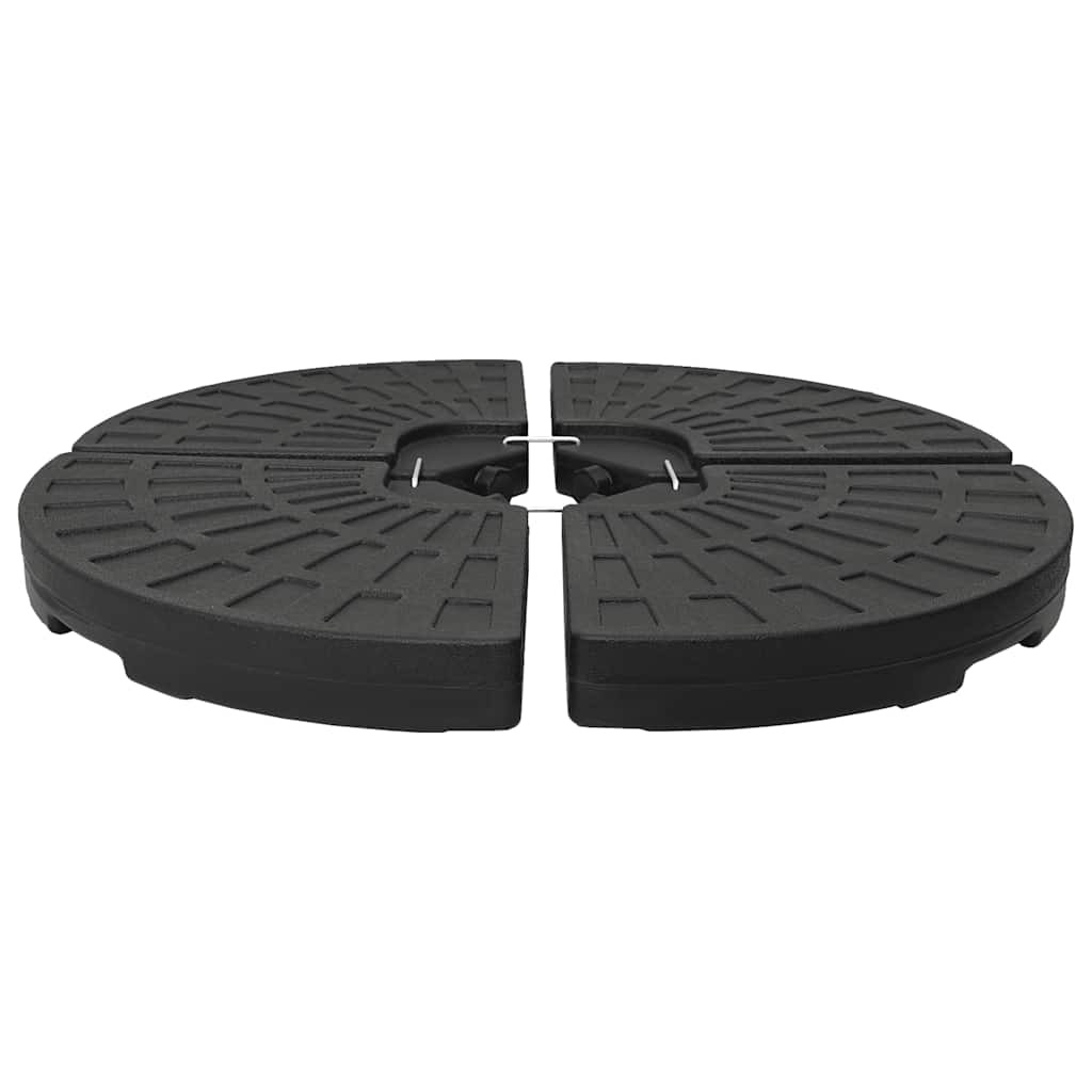 Vidaxl parasol pieds ventilateur - en forme de 4 ST Black