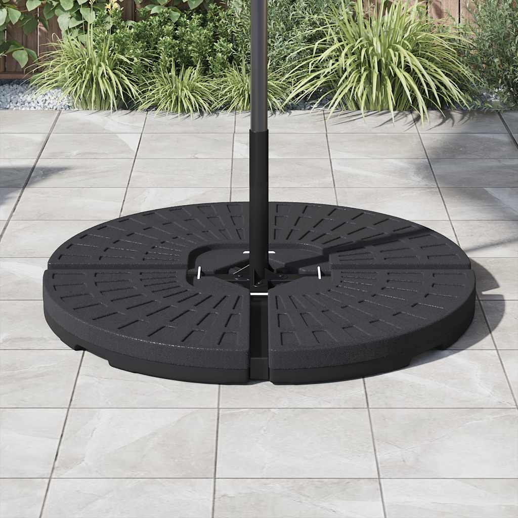 Vidaxl parasol pieds ventilateur - en forme de 4 ST Black
