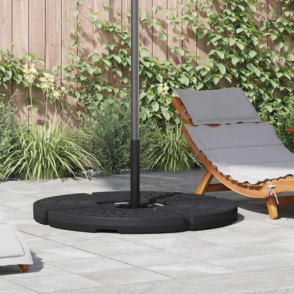Vidaxl parasol pieds ventilateur - en forme de 4 ST Black