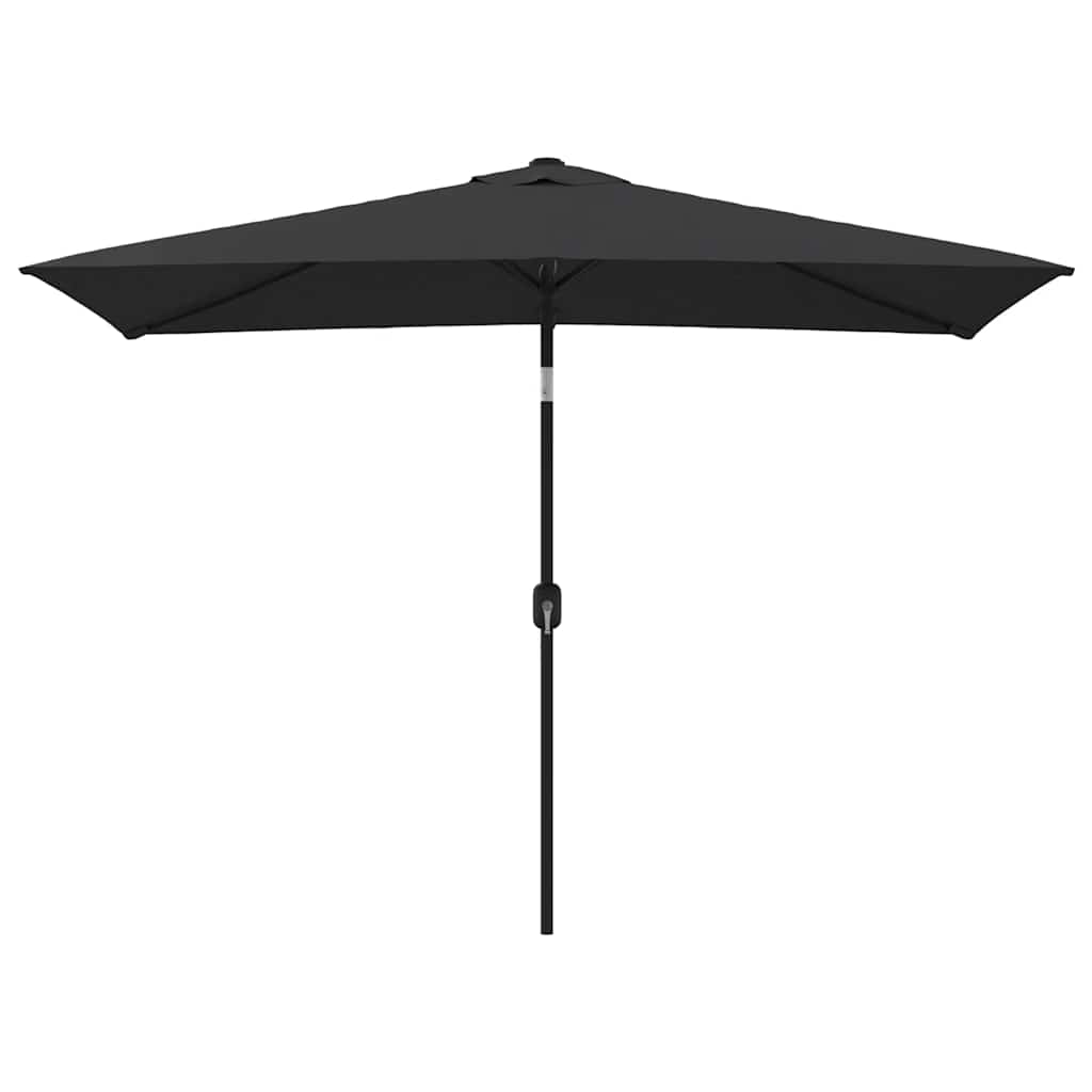 Parasol vidaxl avec poteau métallique 300x200 cm noir