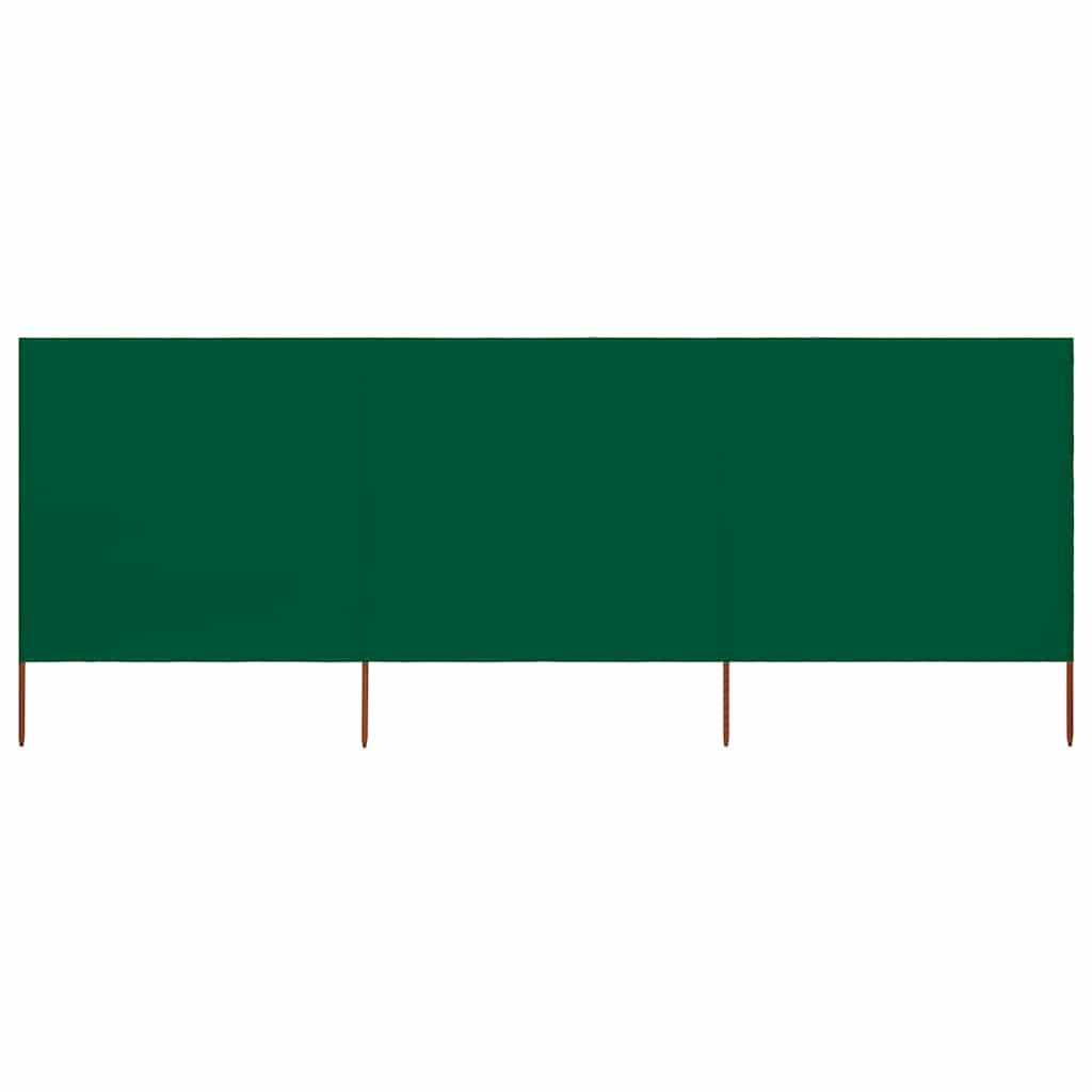 Pare-brise Vidaxl 3 panneaux 400x80 cm Tissu vert