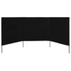 Pare-brise vidaxl 3 panneaux 400x80 cm tissu noir