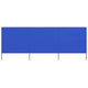 Pare-brise vidaxl 3 panneaux 400x80 cm tissu azure bleu