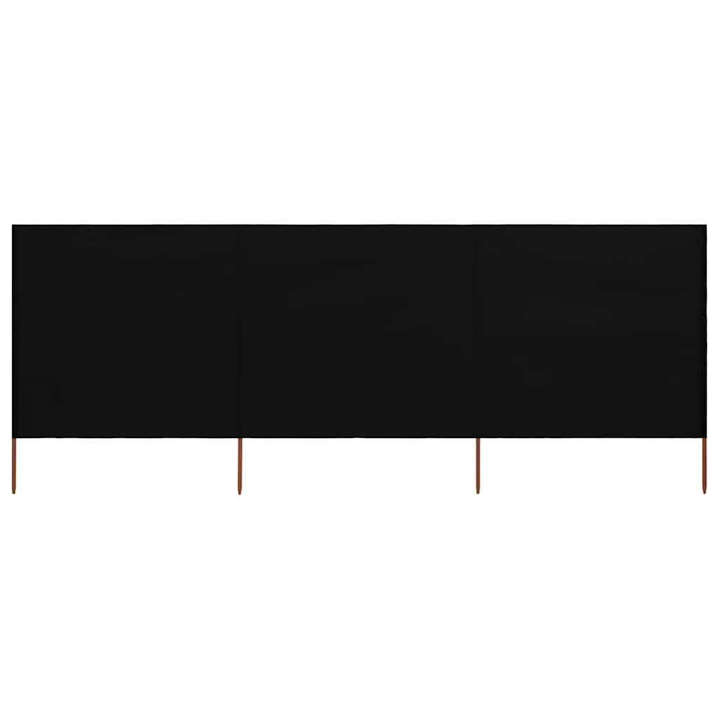 Pare-brise vidaxl 3 panneaux 400x120 cm tissu noir