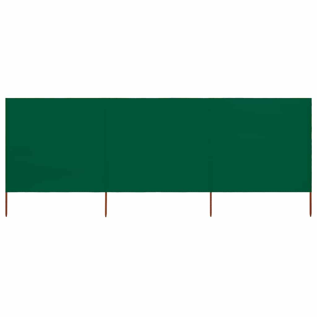 Pare-brise Vidaxl 3 panneaux 400x160 cm Tissu vert