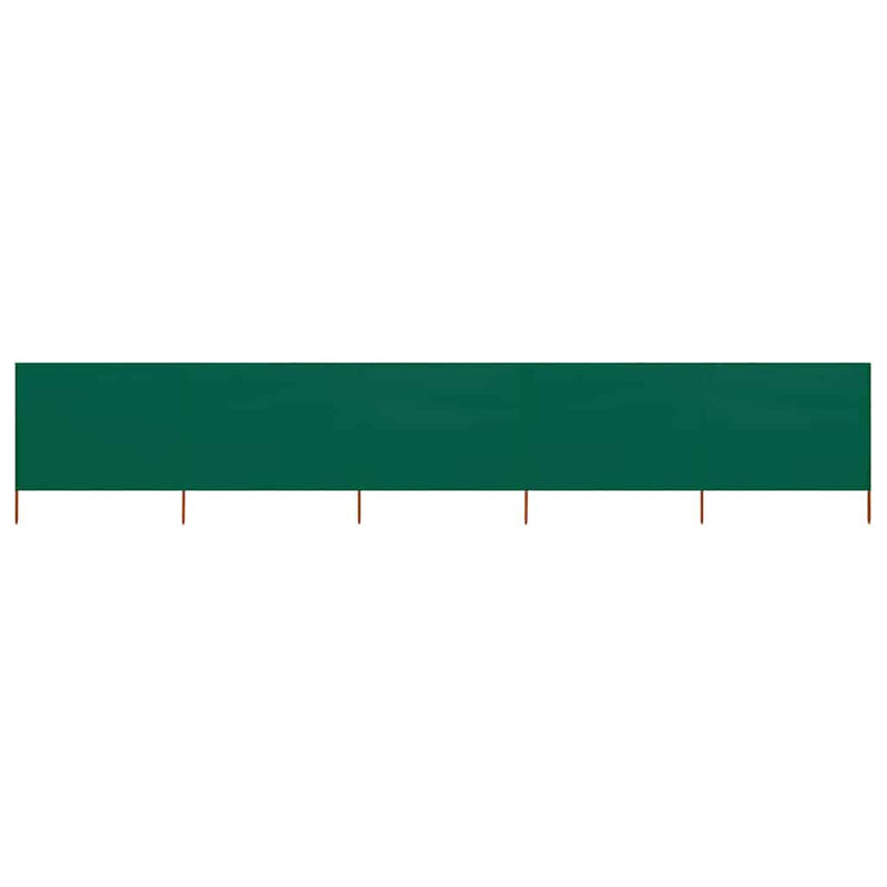 Pare-brise Vidaxl 5 panneaux 600x80 cm tissu vert
