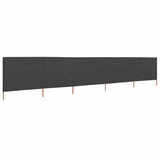 Pare-brise Vidaxl 5 panneaux 600x80 cm Tissu anthracite - afbeelding 2