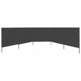 Pare-brise Vidaxl 5 panneaux 600x80 cm Tissu anthracite - afbeelding 3