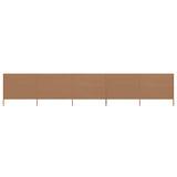 Pare-brise Vidaxl 5 panneaux 600x80 cm tissu taupe - afbeelding 1