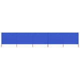 Pare-brise vidaxl 5 panneaux 600x80 cm tissu azure bleu - afbeelding 1