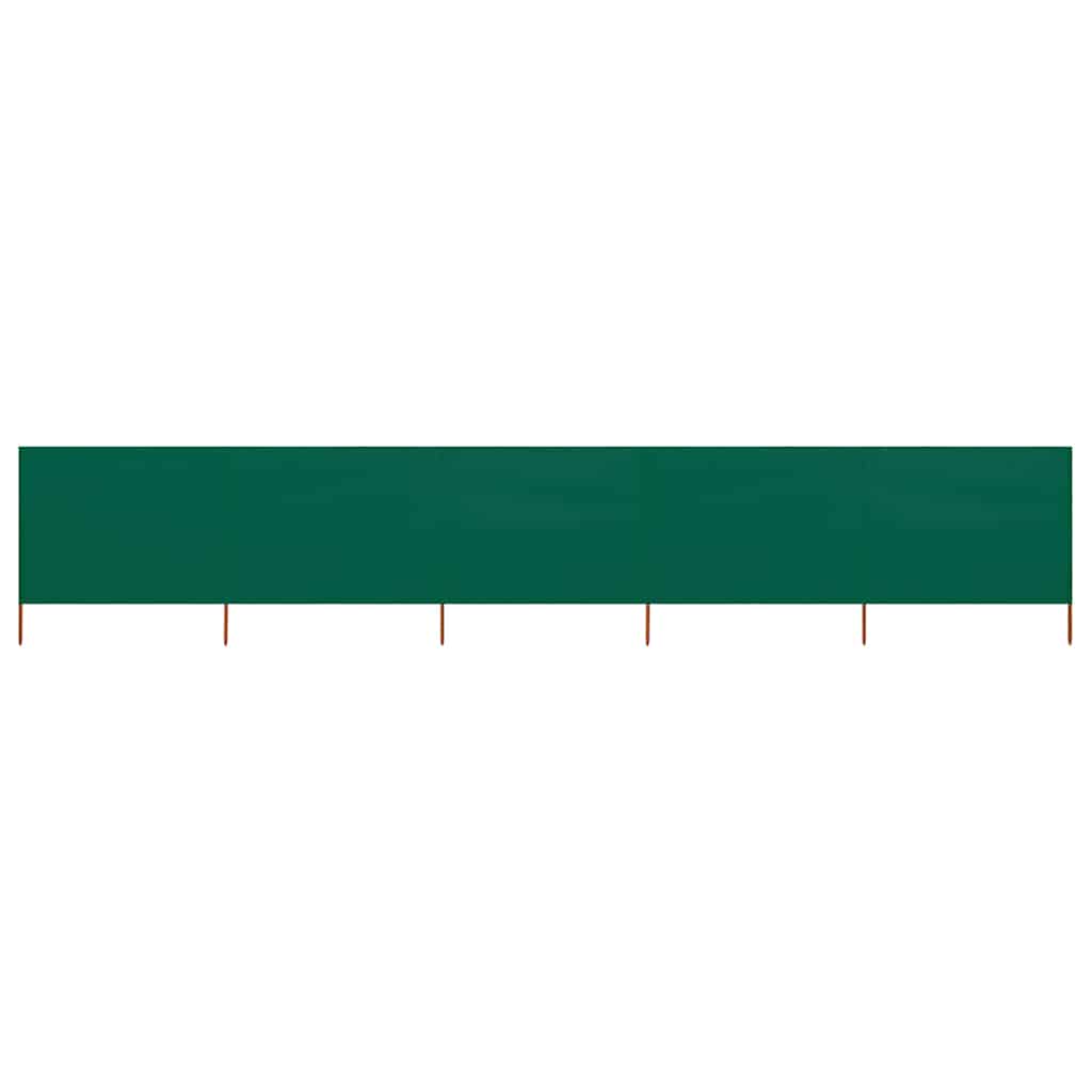 Pare-brise Vidaxl 5 panneaux 600x120 cm Tissu vert