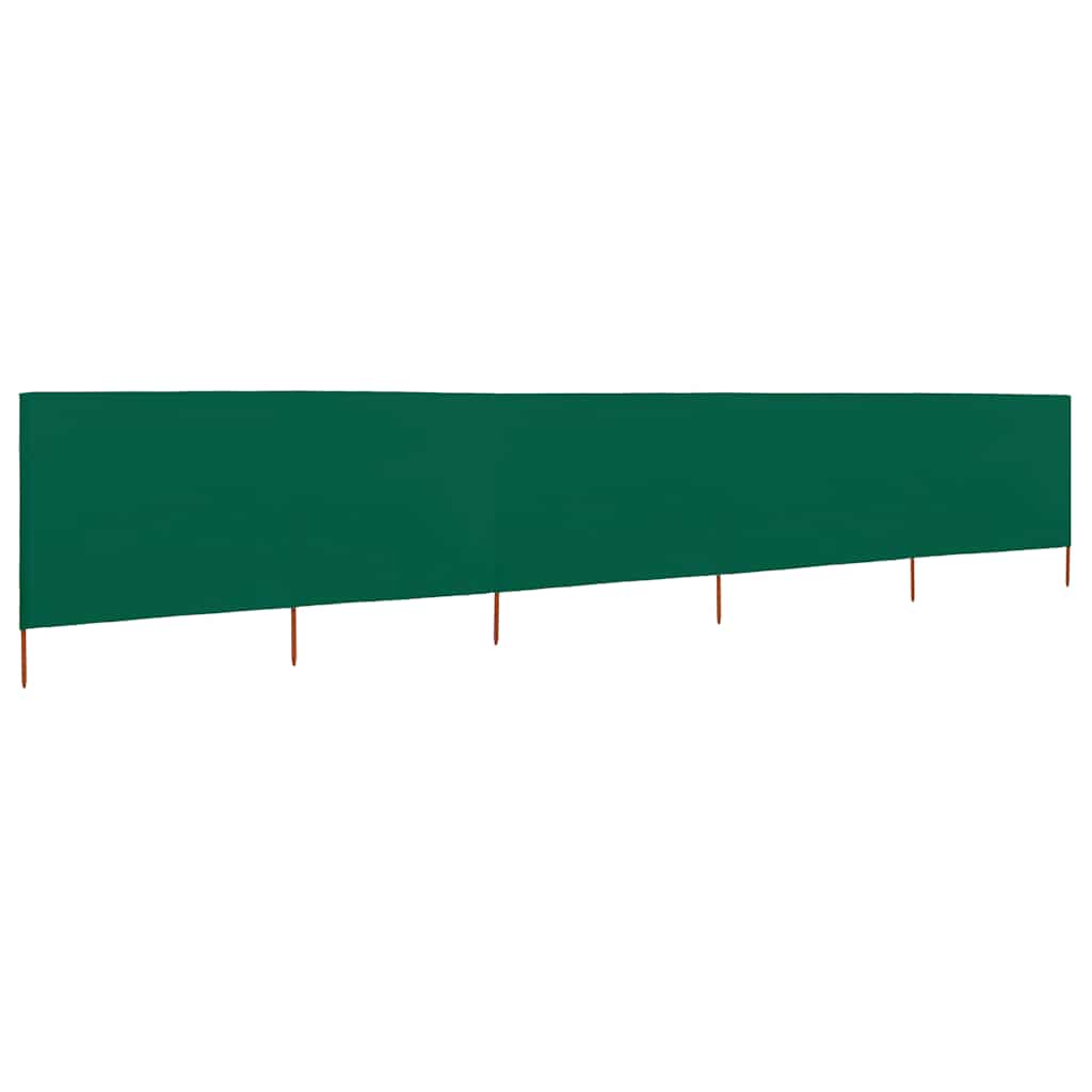 Pare-brise Vidaxl 5 panneaux 600x120 cm Tissu vert