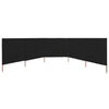 Pare-brise Vidaxl 5 panneaux 600x120 cm tissu noir
