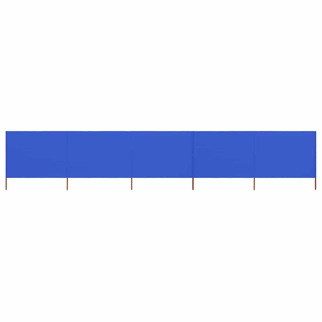 Pare-brise vidaxl 5 panneaux 600x120 cm tissu azure bleu