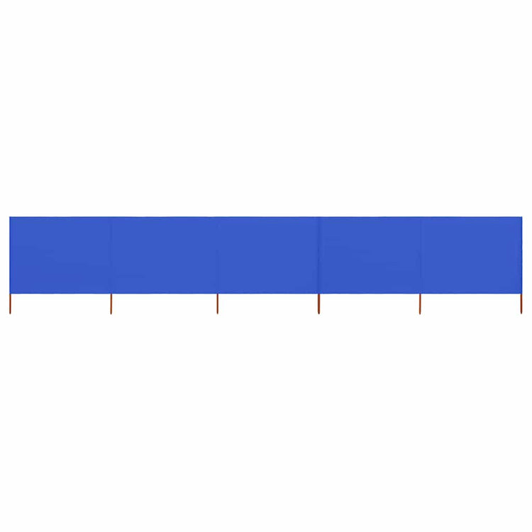 Pare-brise vidaxl 5 panneaux 600x120 cm tissu azure bleu