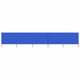 Pare-brise vidaxl 5 panneaux 600x120 cm tissu azure bleu