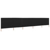Pare-brise Vidaxl 5 panneaux 600x160 cm tissu noir