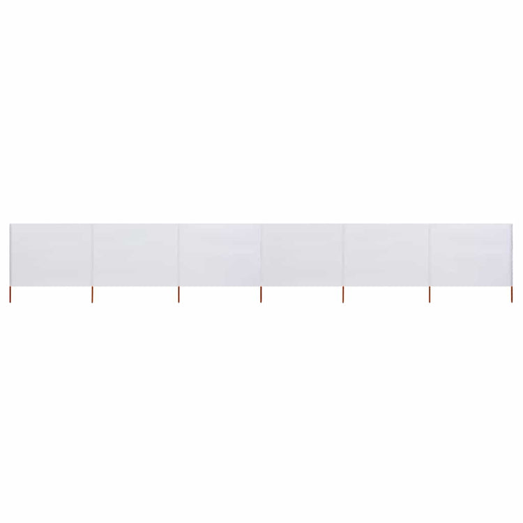 Pare-brise Vidaxl 6 panneaux 800x120 cm Sable de tissu blanc