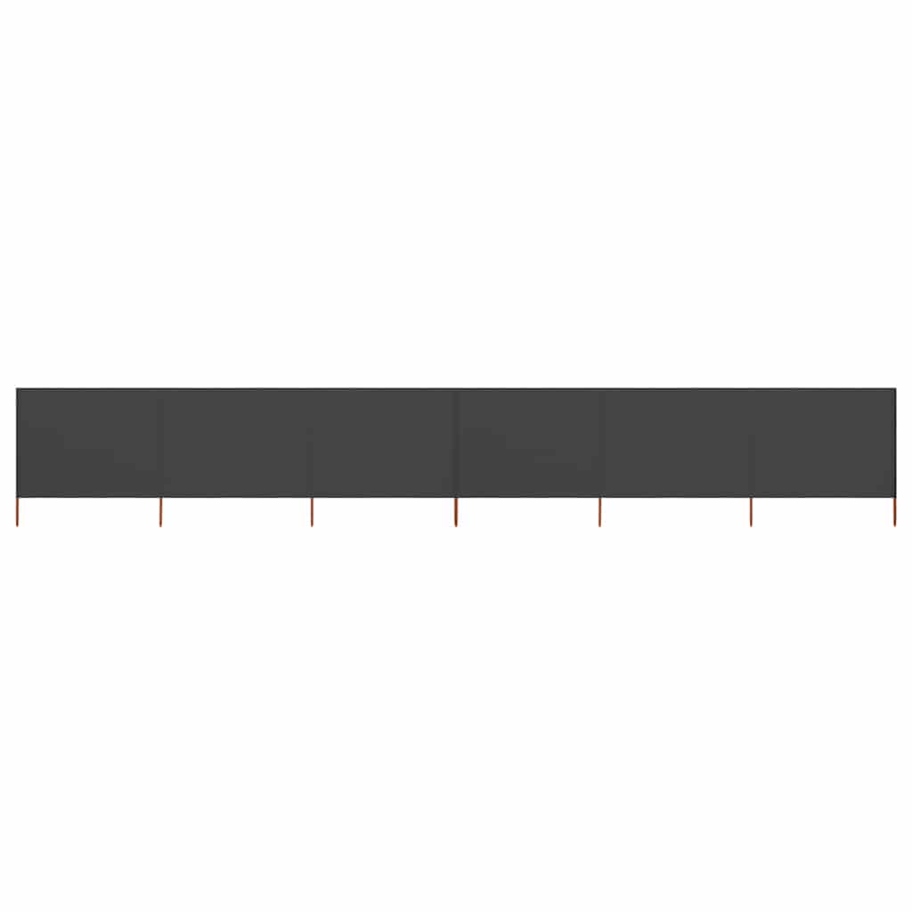Pare-brise Vidaxl 6 panneaux 800x120 cm Tissu anthracite