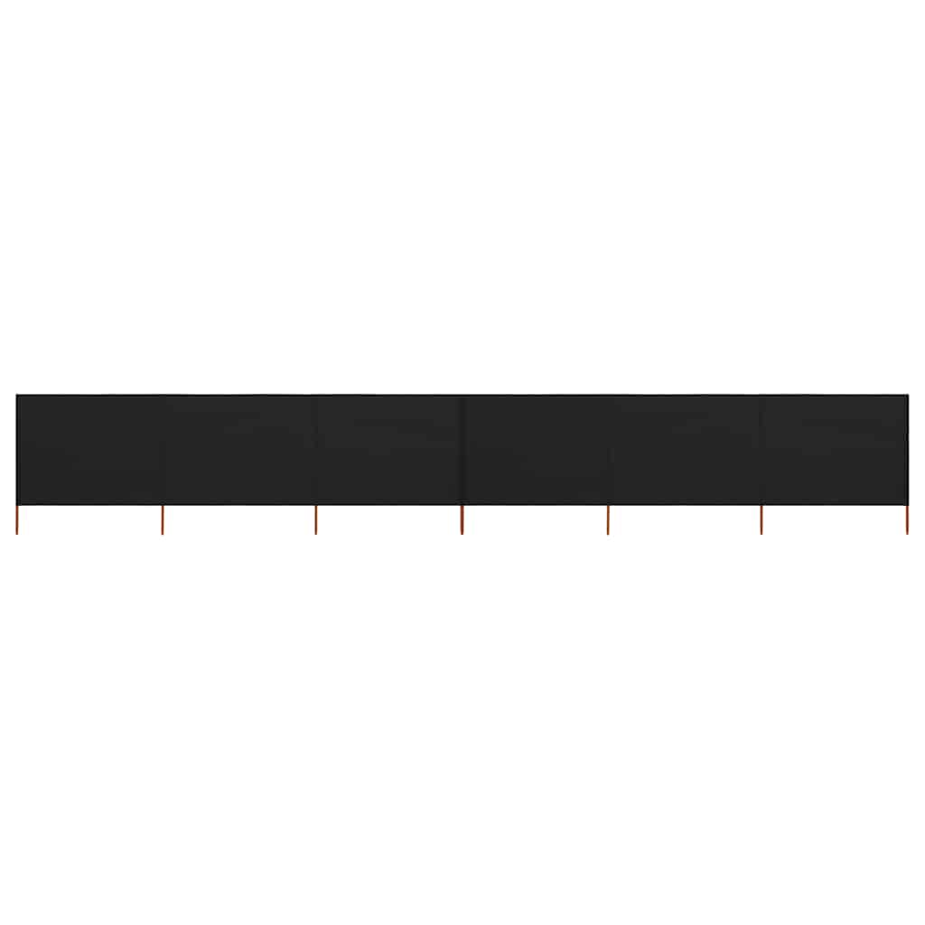 Pare-brise Vidaxl 6 panneaux 800x120 cm Tissu noir